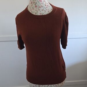 Zara Warm Brown Knit Top Size XL